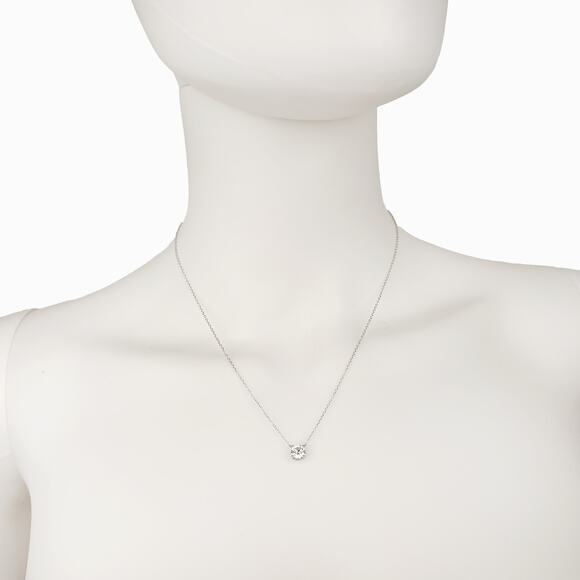 NEW GROWN BRILLIANCE 3/4 CT Round Lab Grown Diamond Solitaire Pendant (GH, SI2+) - Picture 3 of 12